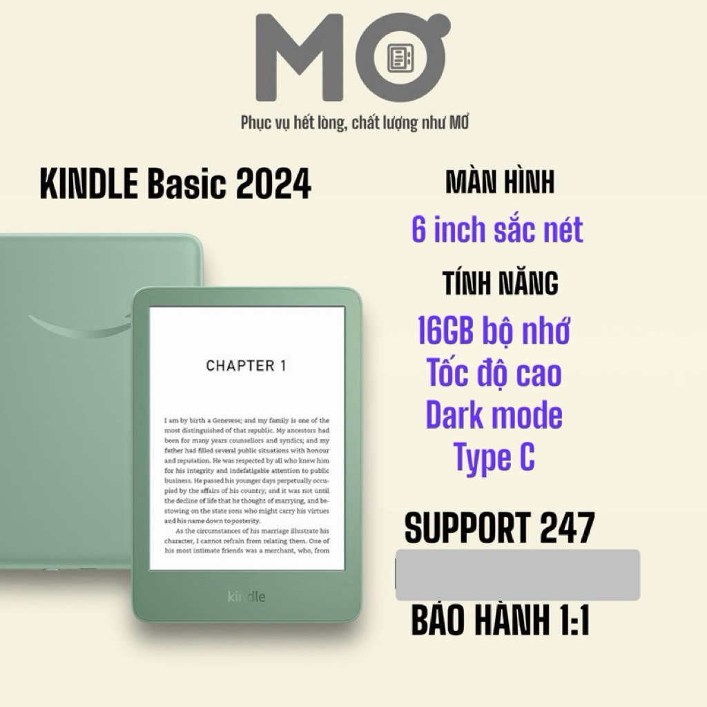 [Hoả tốc HCM] Máy đọc sách Kindle Basic 2024 (11th Gen) (tặng ốp) | BigBuy360 - bigbuy360.vn