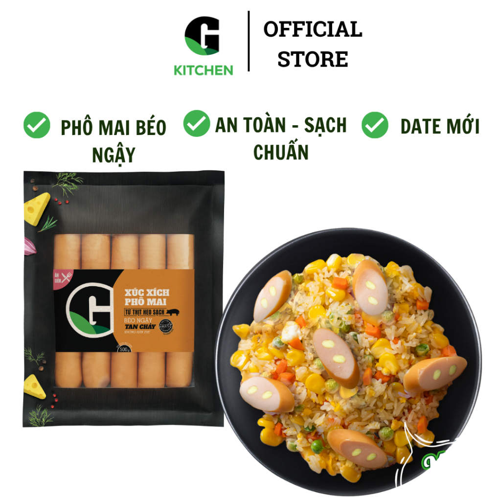 Xúc xích phô mai G Kitchen 500g [Giao HCM]