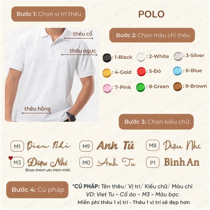Thêu Thêm 1 Vị Trí Trên Sản Phẩm [Mua Kèm Khi Đặt Áo Thêu]