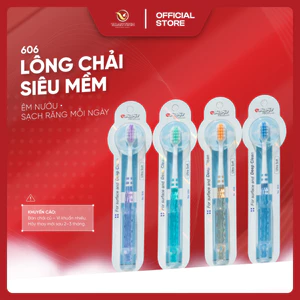 KAKA No.606 Ultra Soft Bàn Chải Đánh Răng - Lông Siêu Mềm Nhẹ Nhàng Êm Nướu Làm Sạch Sâu Chăm Sóc Răng Miệng
