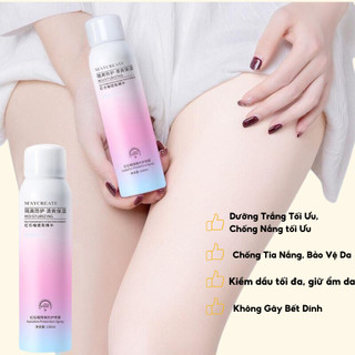 Xịt Chống Nắng Body MAYCREATE Nâng Tone Trắng Sáng Da Mịn Màng Dễ Thấm Không Nhờn Rít Lâu Trôi 150ML