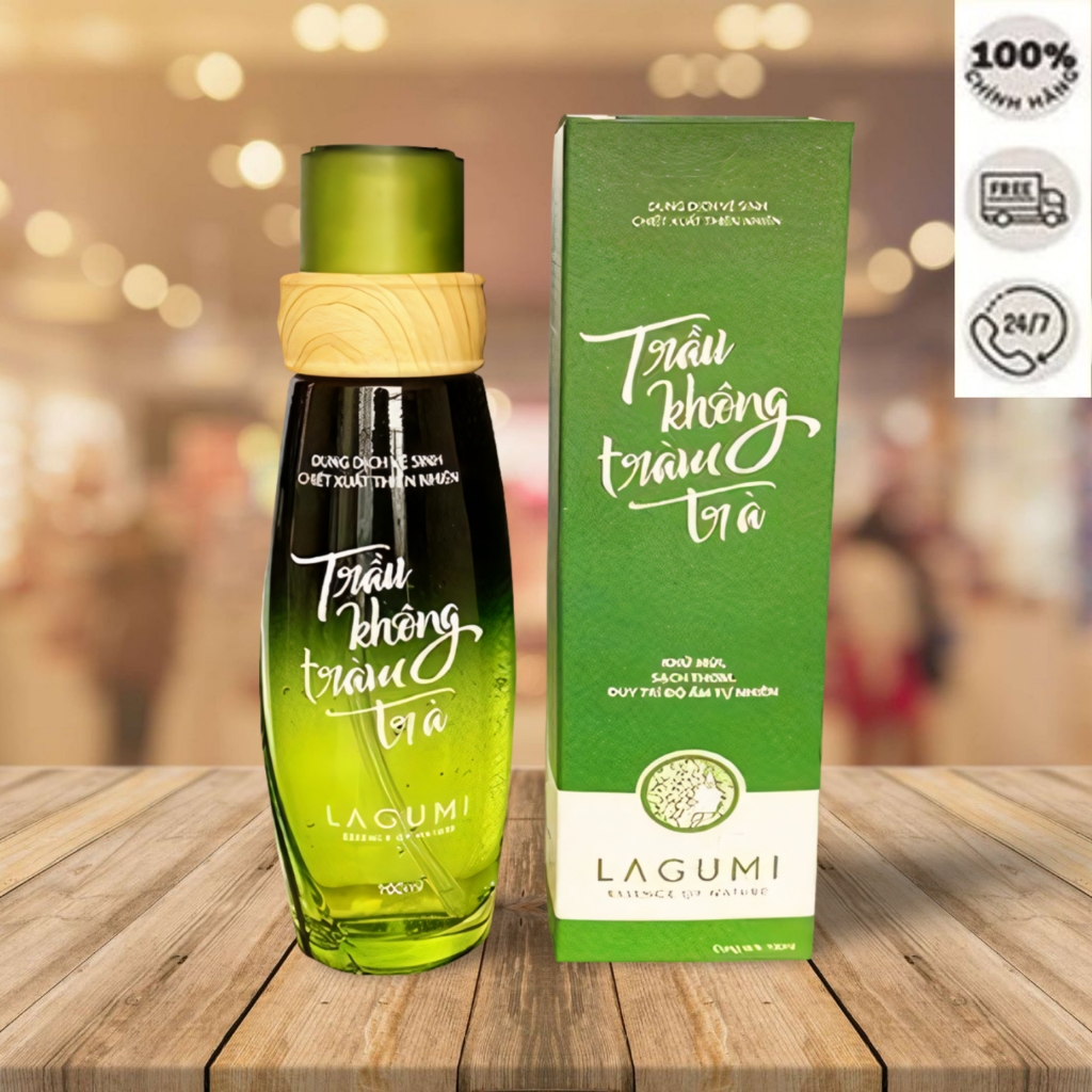 Dung Dịch Vệ Sinh Phụ Nữ Lagumi Trầu Không Tràm Trà Giảm Ngứa Khí Hư An Toàn Cho Cả Mẹ Bầu chai 100ml