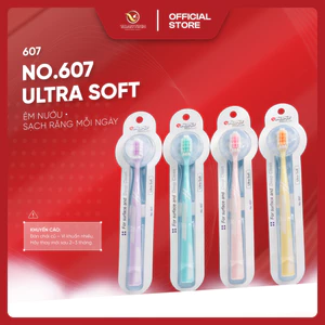 KAKA No.607 Ultra Soft Bàn Chải Đánh Răng - Siêu Mềm Lông Mịn Sạch Sâu Chăm Sóc Nướu Dùng Hằng Ngày Cho Người Lớn