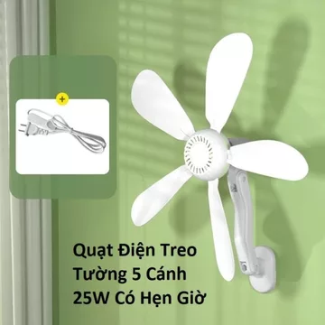 Quạt Điện Treo Tường 5 Cánh 25W Có Hẹn Giờ và Quạt Trần MiNi Đuổi Ruồi, Muỗi 5 Cánh D620 9W/ D820 15W. NL