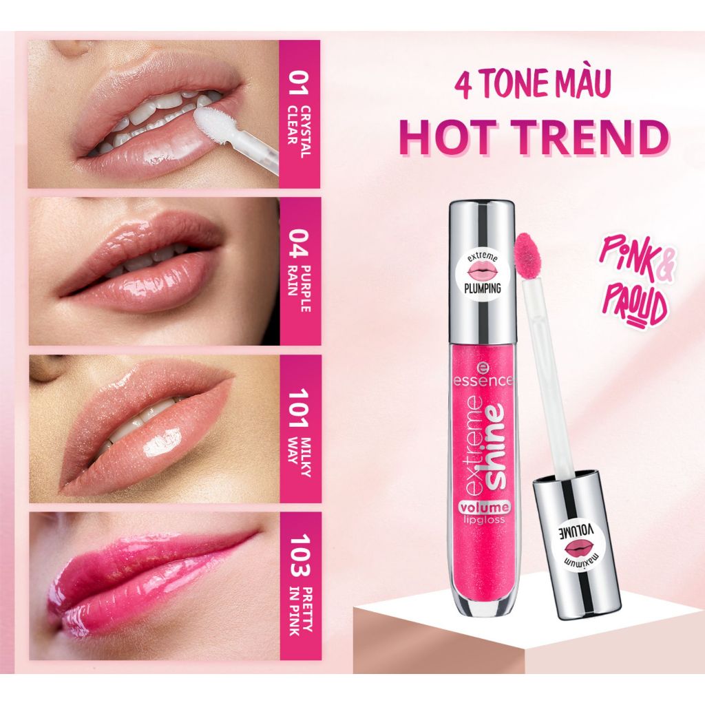 [HÀNG MỚI VỀ] Son bóng Essence EXTREME SHINE volume lipgloss căng mọng (5ml)