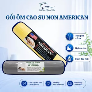 Gối Ôm Cao Su Non American Memory Foam Dài – Gối Thoáng Khí, Thoải Mái Khi Dùng, Êm Mịn, Kháng Khuẩn, Bền Đẹp