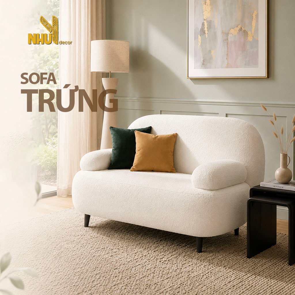 sofa trứng NHƯ Ý DECOR sofa phòng khách ghế đơn, ghế đôn decor xinh, hỏa tốc HCM
