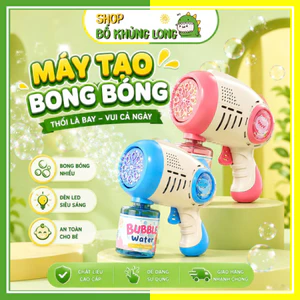 Đồ Chơi Máy Bắn Bong Bóng Xà Phòng 20 Nòng Xoay 360 Độ Lực Mạnh Đồ Chơi Ngoài Trời Cho Bé - BỐ KHỦNG LONG