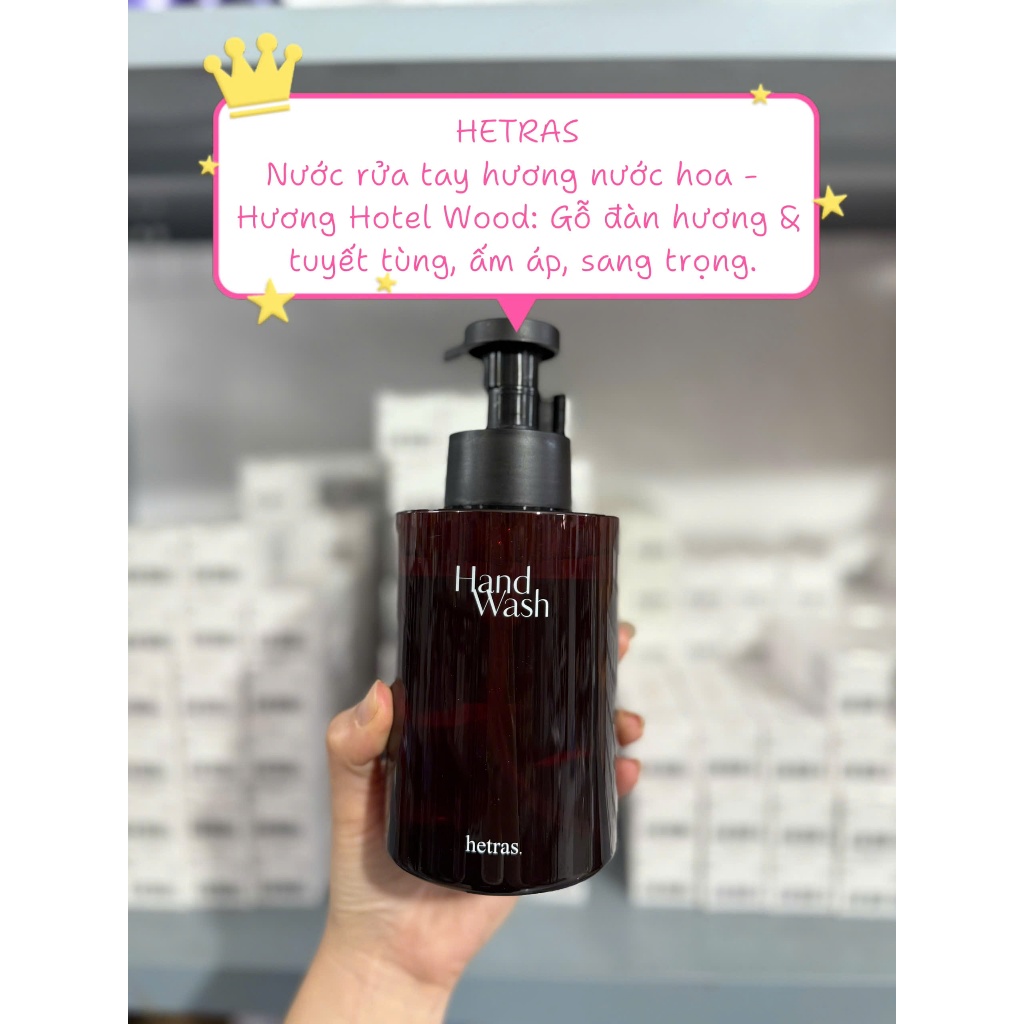 Nước Rửa Tay Tạo Bọt Hương Nước Hoa Hetras Perfumed Bubble Hand Wash 515ml