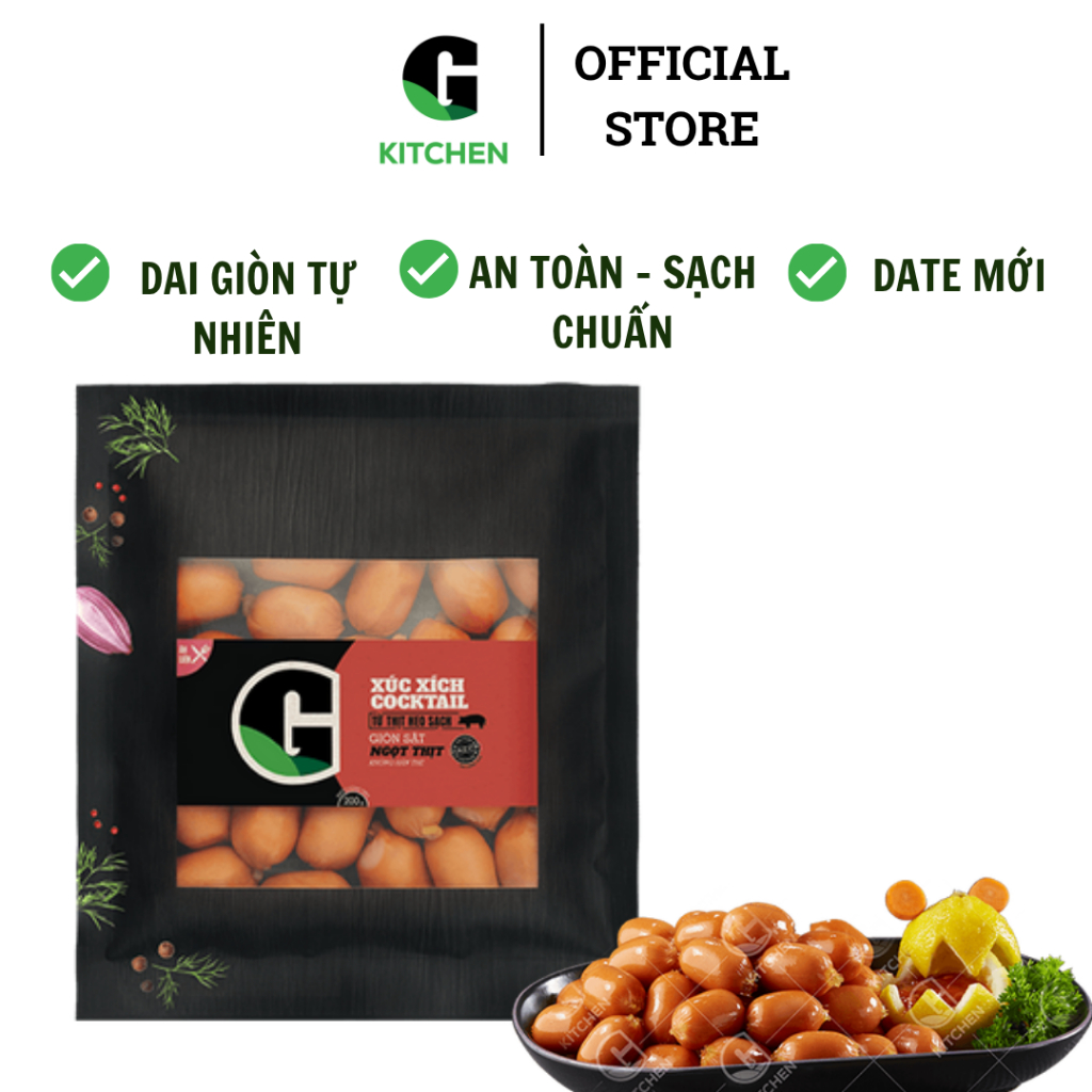 Xúc Xích Heo Cocktail G Kitchen 200g [Giao HCM]