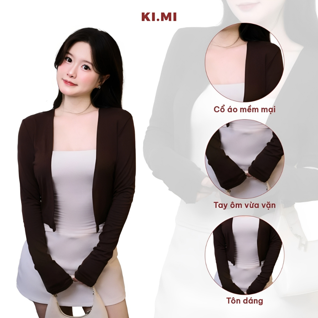 Áo Khoác Cardigan Nữ Dáng Vừa Form Suông Nhẹ Chất Liệu Cotton Mềm Mại Mặc Mùa Hè