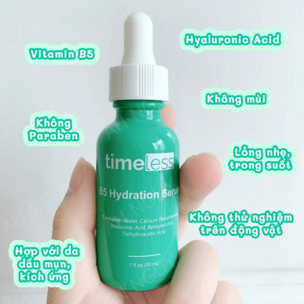 Serum Timeless Vitamin B5 Serum Timeless Vitamin B5 + Hyaluronic Acid 30ml dưỡng ẩm phục hồi da
