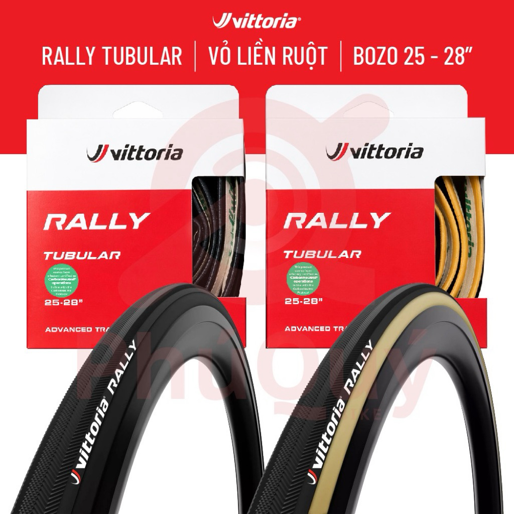 Vỏ Bozo Tubular VITTORIA 700x25c RALLY THÁO ĐƯỢC KIM VÒI 2026