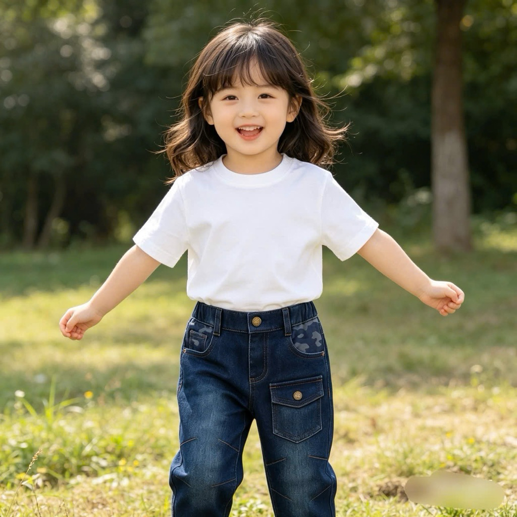 Quần Jean Bé Gái 6M-4T (5-17kg) Co Giãn Mềm Đẹp Dễ Thương Cho Bé E0317 L008 L097
