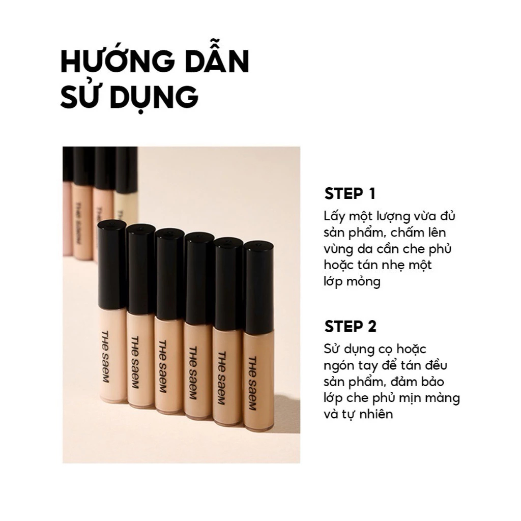 Kem che khuyết điểm The Saem Cover Perfection Tip Concealer Che Phủ Tốt, Lâu trôi - Ever Queen