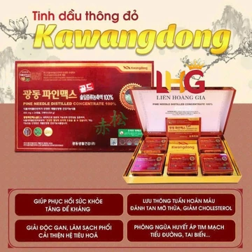 Tinh Dầu Thông Đỏ Kwangdong Hàn Quốc Nhập Khẩu Chính Hãng Hỗ Trợ Sức Khỏe (Hộp 120 Viên)