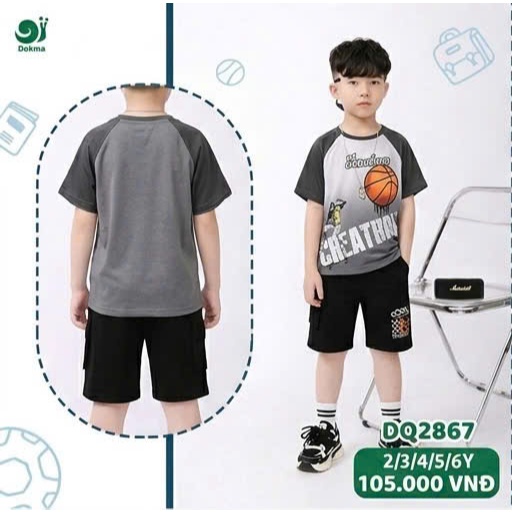 (11-19kg, 2-6Y) Quần Ngố, Quần Short Thể Thao Thời Trang Dokma DQ1419 DQ2777 DQ2867 DQ1423