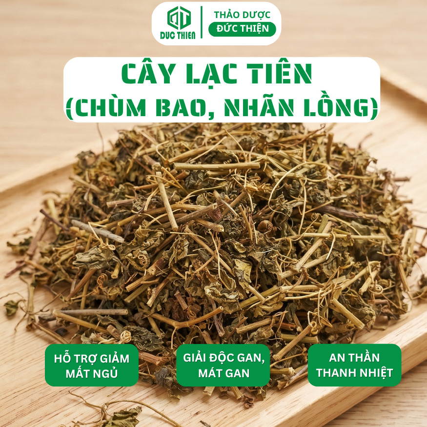 500g, 1kg Cây Lạc Tiên (Chùm Bao, Nhãn Lồng) Loại 1 Đức Thiện - Hỗ Trợ Mất Ngủ, Giúp An Thần