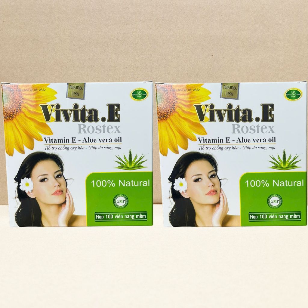Combo 5 Hộp Vivita.E Rostex Trắng 100 Viên - Rostex - Vinaphar - Vitamin Chữa Lành