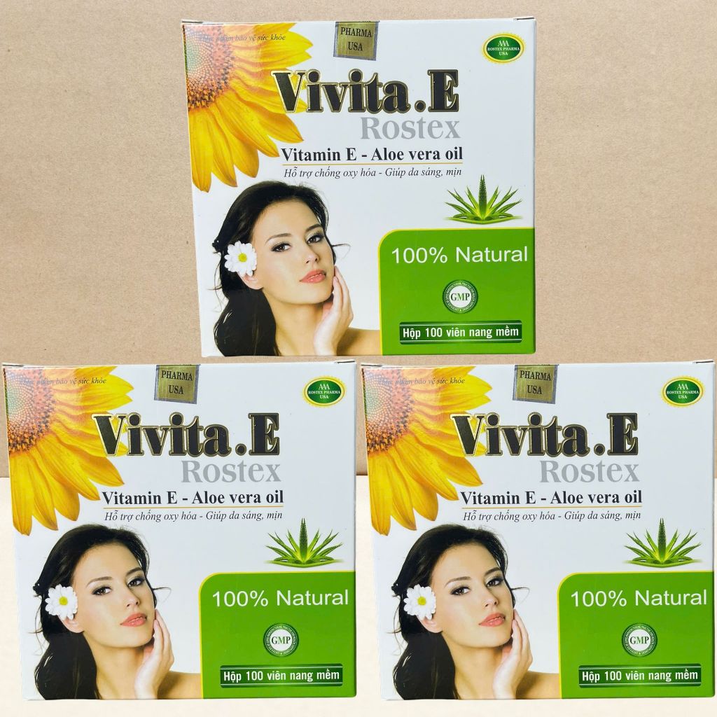 Combo 2 Hộp Vivita.E Rostex Trắng 100 Viên - Rostex - Vinaphar - Vitamin Chữa Lành