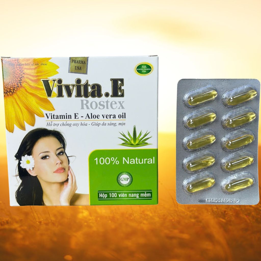 Vivita.E Rostex Trắng 100 Viên - Rostex - Vinaphar - Vitamin Thanh Lọc
