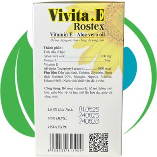 Vivita.E Rostex Trắng 100 Viên - Rostex - Vinaphar - Vitamin Phục Hồi