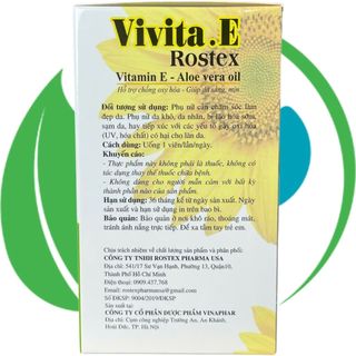Vivita.E Rostex Trắng 100 Viên - Rostex - Vinaphar - Vitamin Phục Hồi