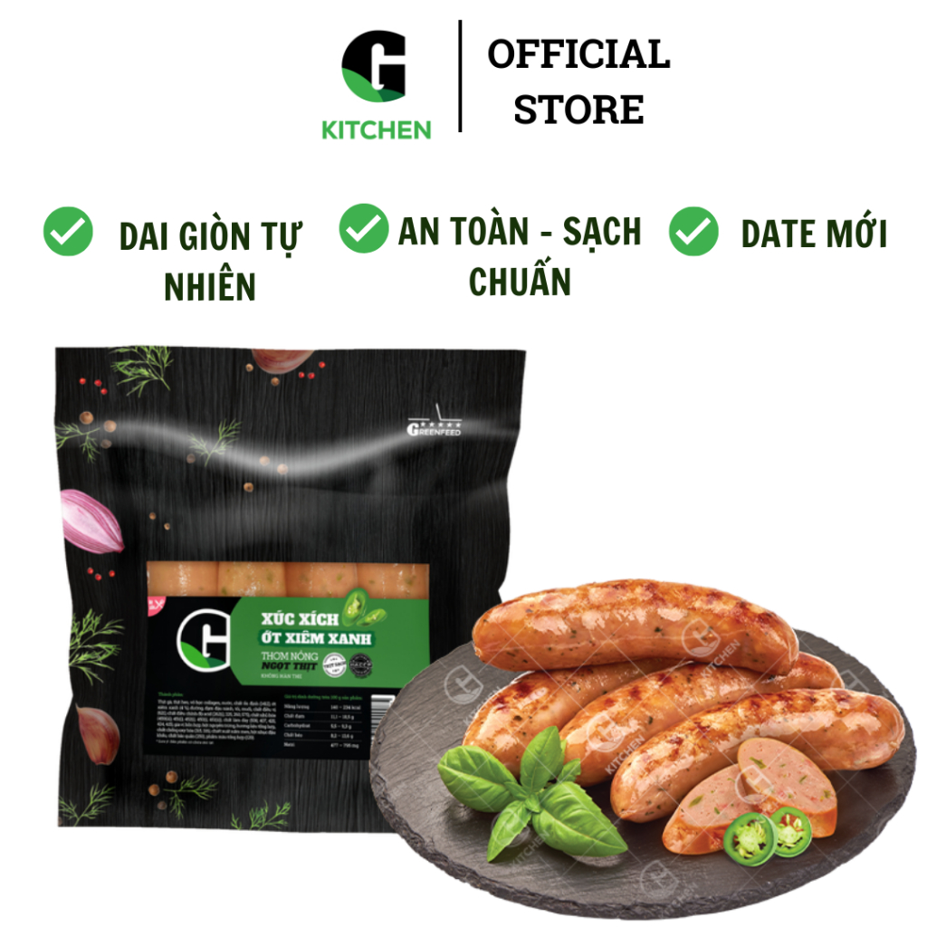 Xúc xích ớt xiêm xanh G Kitchen 200g [Giao HCM]
