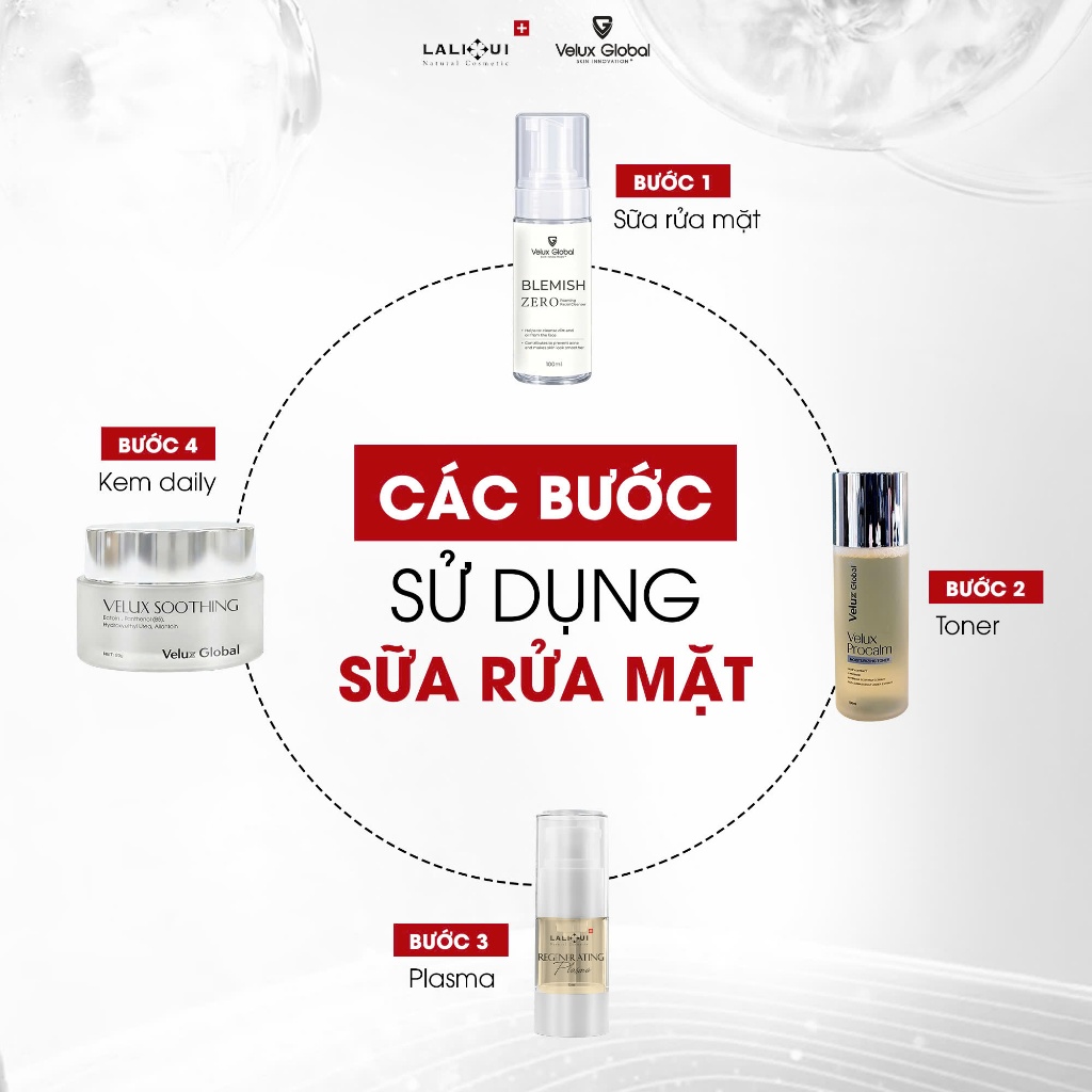 Sữa rửa mặt keo ong tạo bọt LALIHUI làm sạch, kiềm dầu, hỗ trợ giảm mụn, không gây khô da