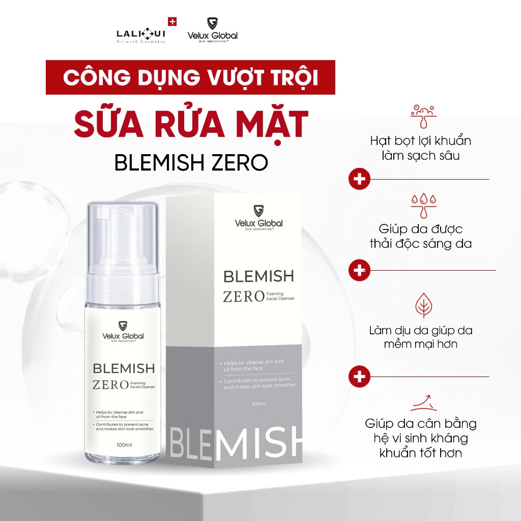 Sữa rửa mặt keo ong tạo bọt LALIHUI làm sạch, kiềm dầu, hỗ trợ giảm mụn, không gây khô da