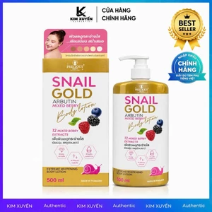Sữa dưỡng thể Snail Gold Arbutin Mix Berry Body Lotion Precious Skin 500ML - CÓ TEM PHỤ