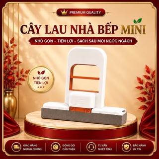 Combo 3 Cây Lau Bếp Mini Đầu Bọt Biển Tự Vắt Lau Nhanh Thấm Hút Mạnh Nhỏ Gọn Tiện Lợi