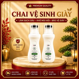 Combo 3 Chai vệ sinh giày dép LA làm sạch sneaker tẩy bẩn khử mùi hôi giữ giày trắng như mới 100ml
