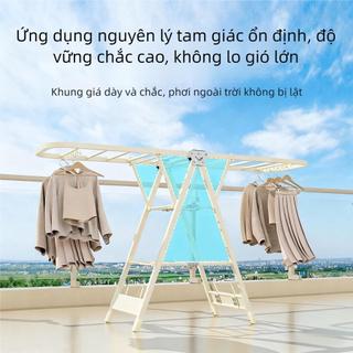 Giá phơi quần áo gấp gọn | Tiết kiệm diện tích | Phơi được chăn, ga, quần áo | Chống rỉ cao cấp