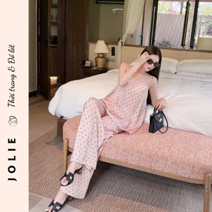 Bộ Đồ Hai Dây Quần Dài Hoạ Tiết Chấm Bi - JOLIE