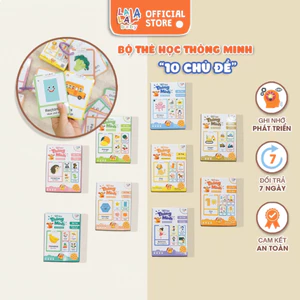 Thẻ học thông minh cho bé mini flashcard Lalala baby đồ chơi cho bé học từ vựng song ngữ Anh - Việt nhiều chủ đề