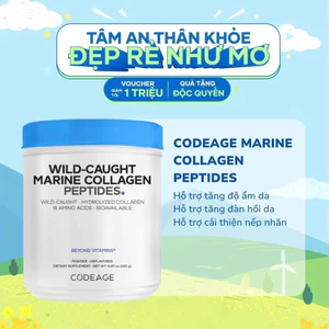 TPBVSK Marine Collagen Peptides Thủy Phân Codeage Giúp Trẻ Hóa Căng Bóng Da, 450g của Mỹ (Tặng bình nước)