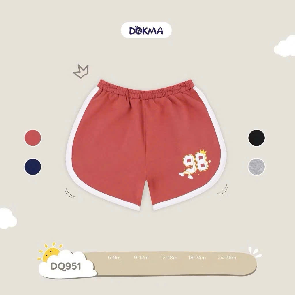 (8-13kg, 6-36M) Quần Đùi, Quần Cộc Chất Liệu Cotton Bé Gái Dokma DQ951 DQ2086 DQ2213 DQ2856
