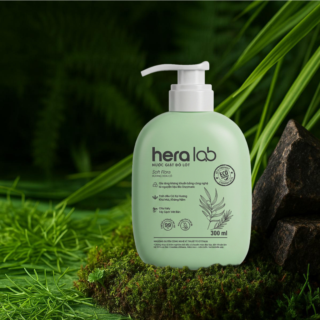 Nước giặt đồ lót chuyên dụng HeraLab 300ml hỗ trợ kháng khuẩn