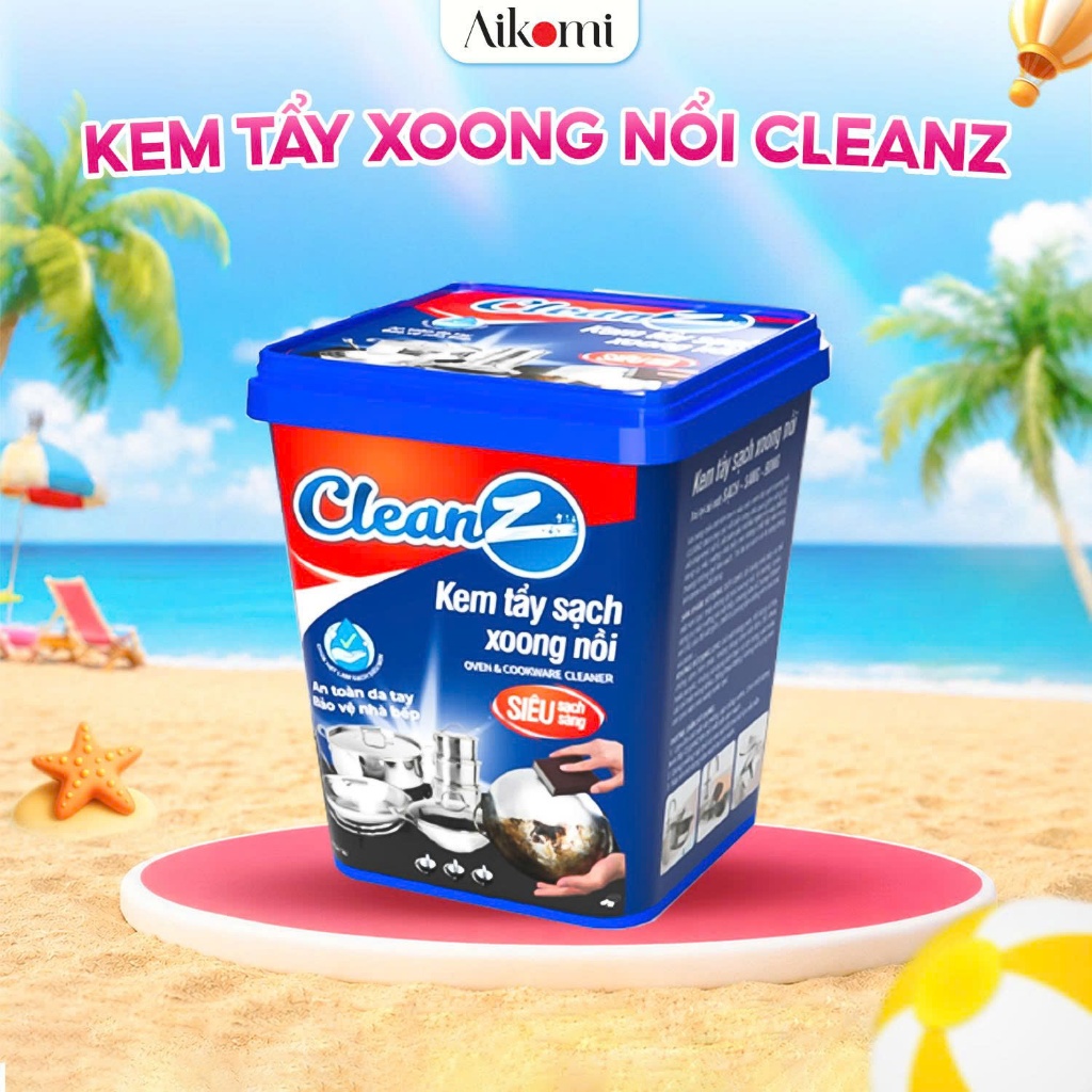 Kem tẩy xoong nồi CleanZ 500g đa năng Hàn Quốc đánh tan mọi cặn bẩn, bột tẩy trắng xoong nồi