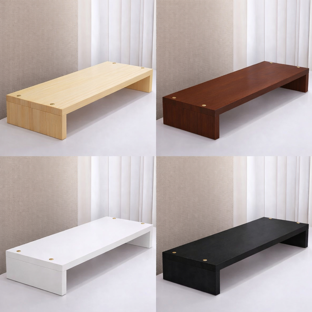 Kệ ngang để màn hình vi tính , decor trang trí bàn làm việc , gỗ mdf dày 17mm phủ melamin | BigBuy360 - bigbuy360.vn