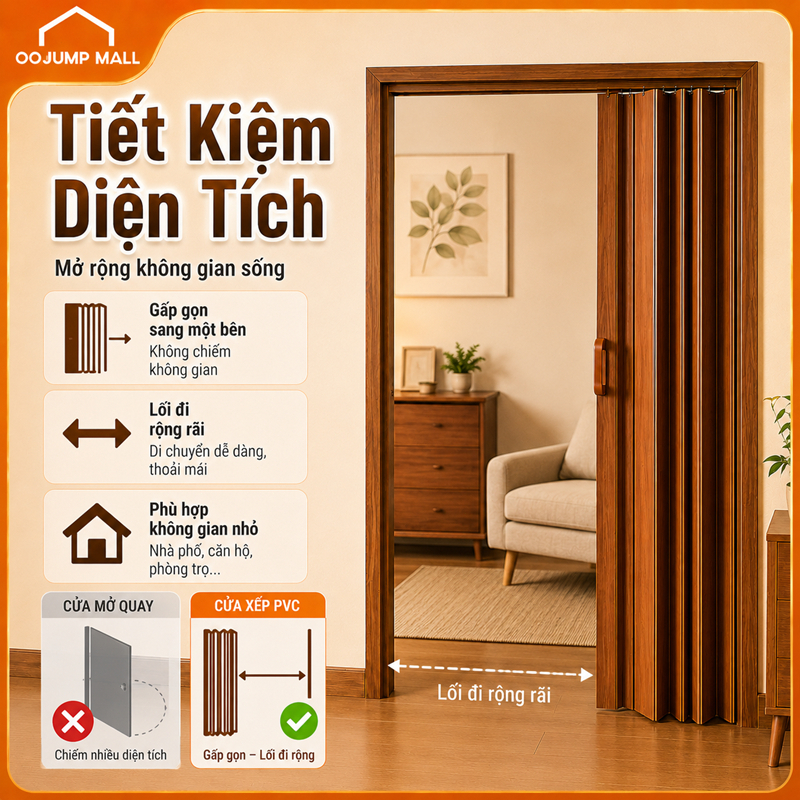 Cửa kéo ngăn phòng cửa nhựa nhà vệ sinh xếp gọn PVC 6mm cản sáng toàn phần cho phòng ngủ
