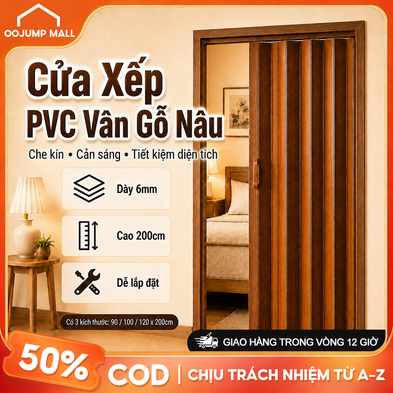Cửa kéo ngăn phòng cửa nhựa nhà vệ sinh xếp gọn PVC 6mm cản sáng toàn phần cho phòng ngủ