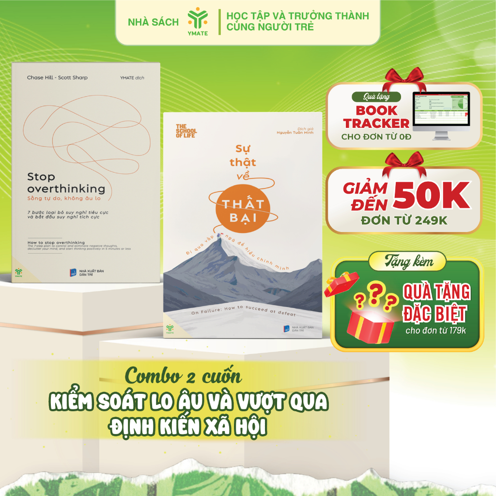 Bìa sách Combo Sự Thật Về Thất Bại + Stop Overthinking