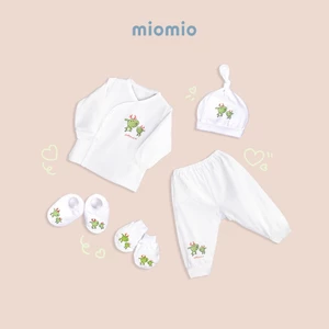 Set 5 Món Đồ Dài Áo Cài Chéo Sơ Sinh MIOMIO - Cho Bé Trai, Bé Gái (Từ 0-3M), Vải Cotton