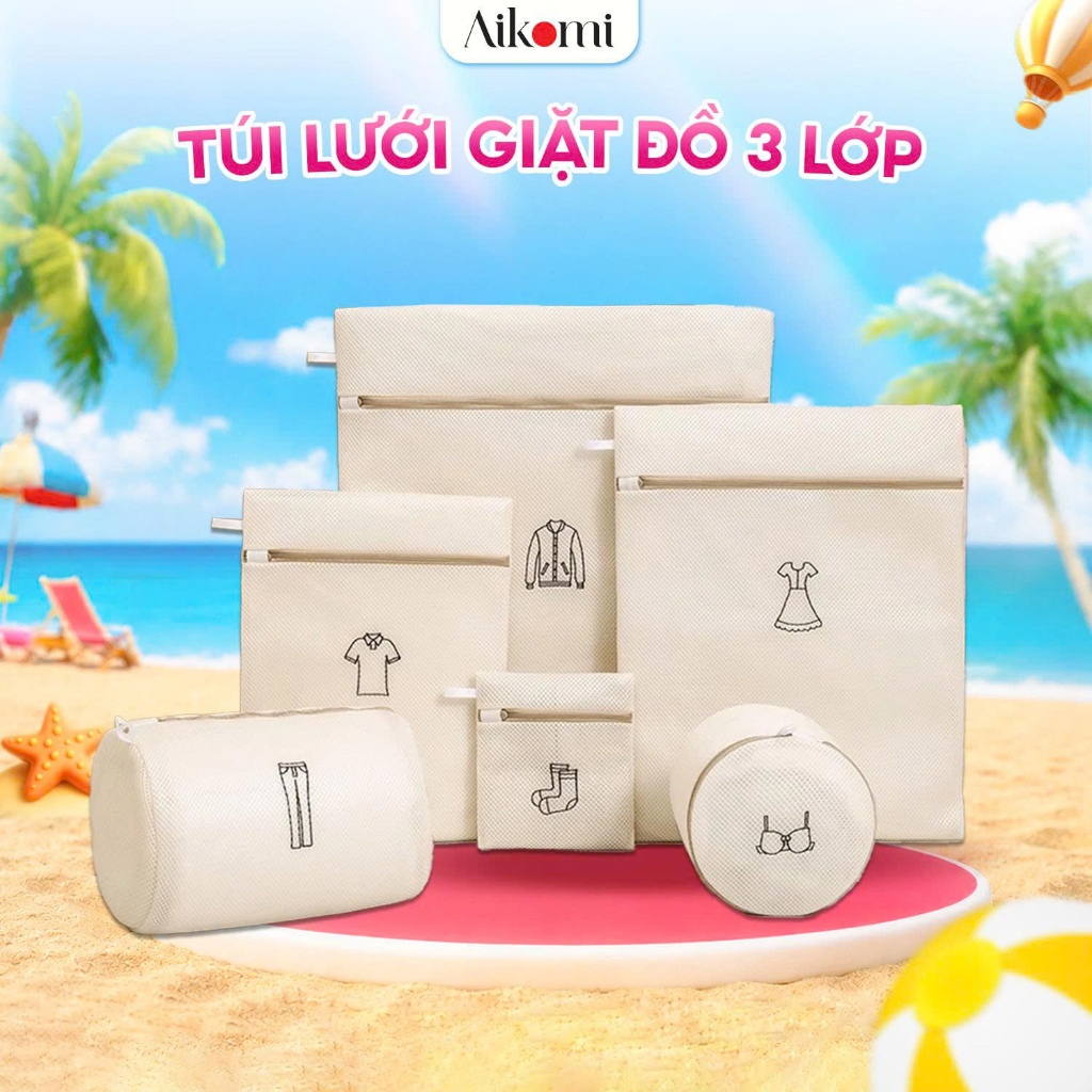 Túi Lưới Giặt Đồ 3 Lớp CleanZ Dày Cao Cấp Túi Giặt Bảo Vệ Quần Áo, Đồ Lót, Tất Vớ Cho Máy Giặt