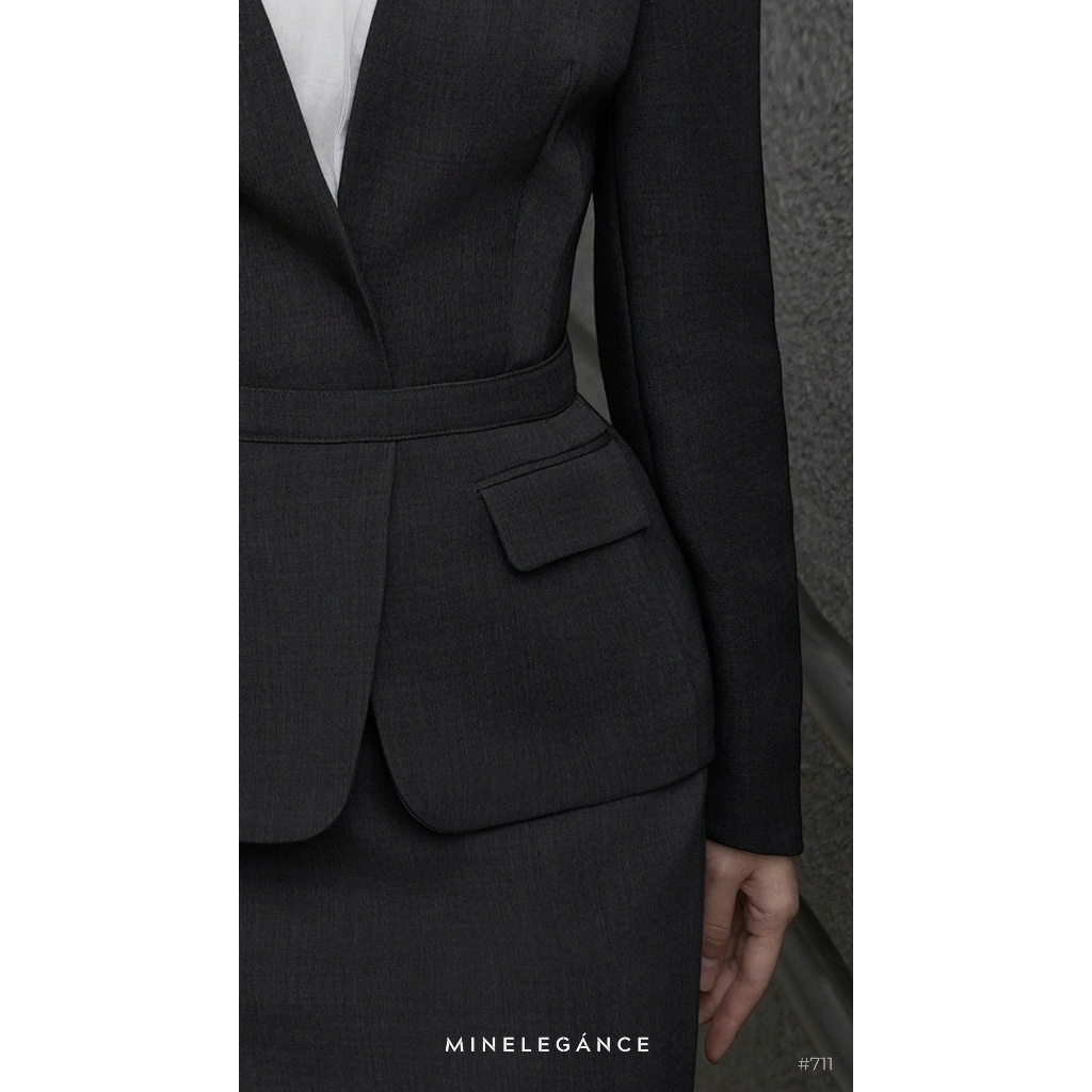 MINELEGÁNCE | SET VEST CỔ TIM THANH LỊCH, SANG TRỌNG - MIN711
