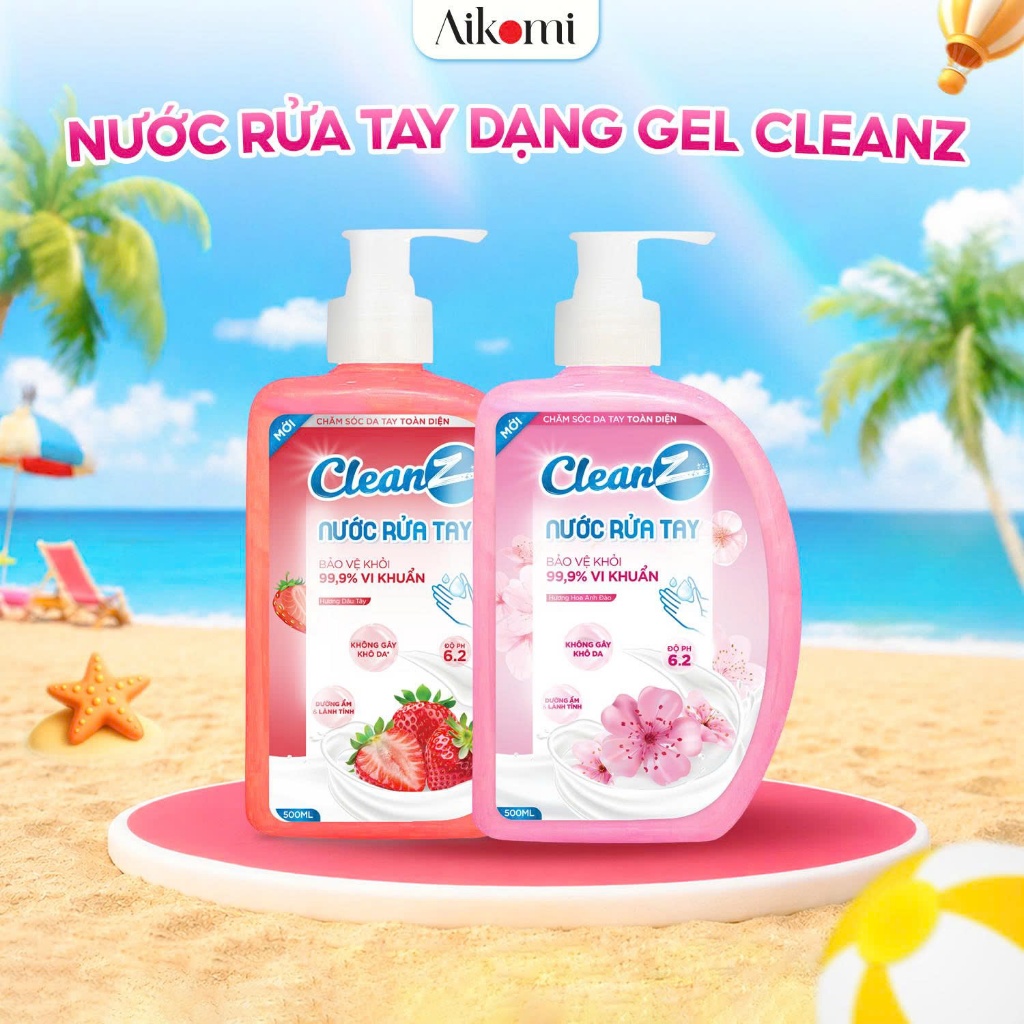 Nước rửa tay CleanZ bảo vệ khỏi vi khuẩn, an toàn mềm mại cho da tay 500ml