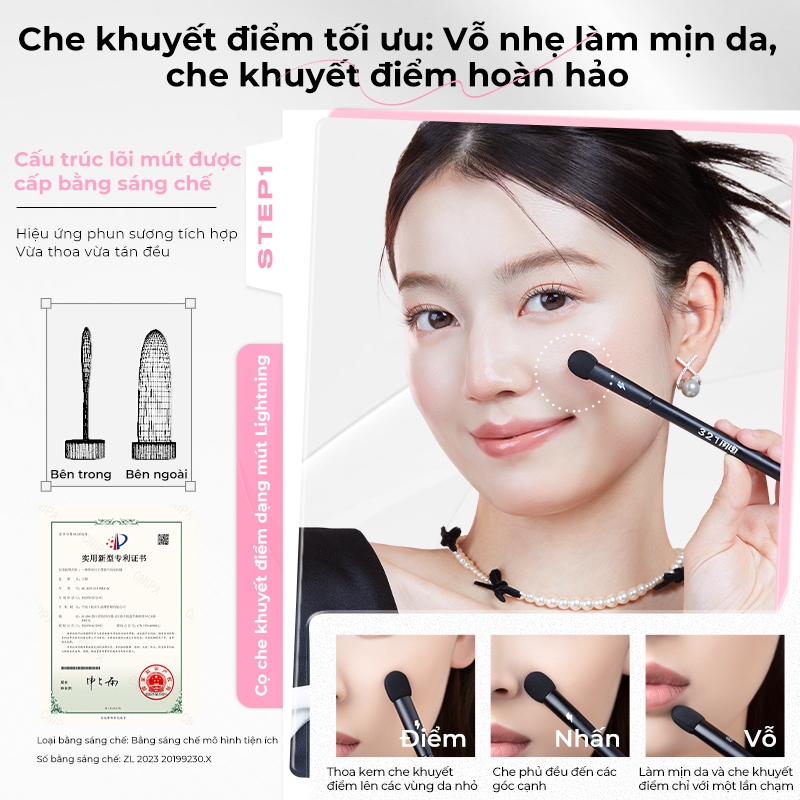 【BLJ】Combo 3 Set Cọ Mút Tán Kem Nền BLJ Cọ Trang Điểm Cá Nhân Mềm Mại Tán Nền
