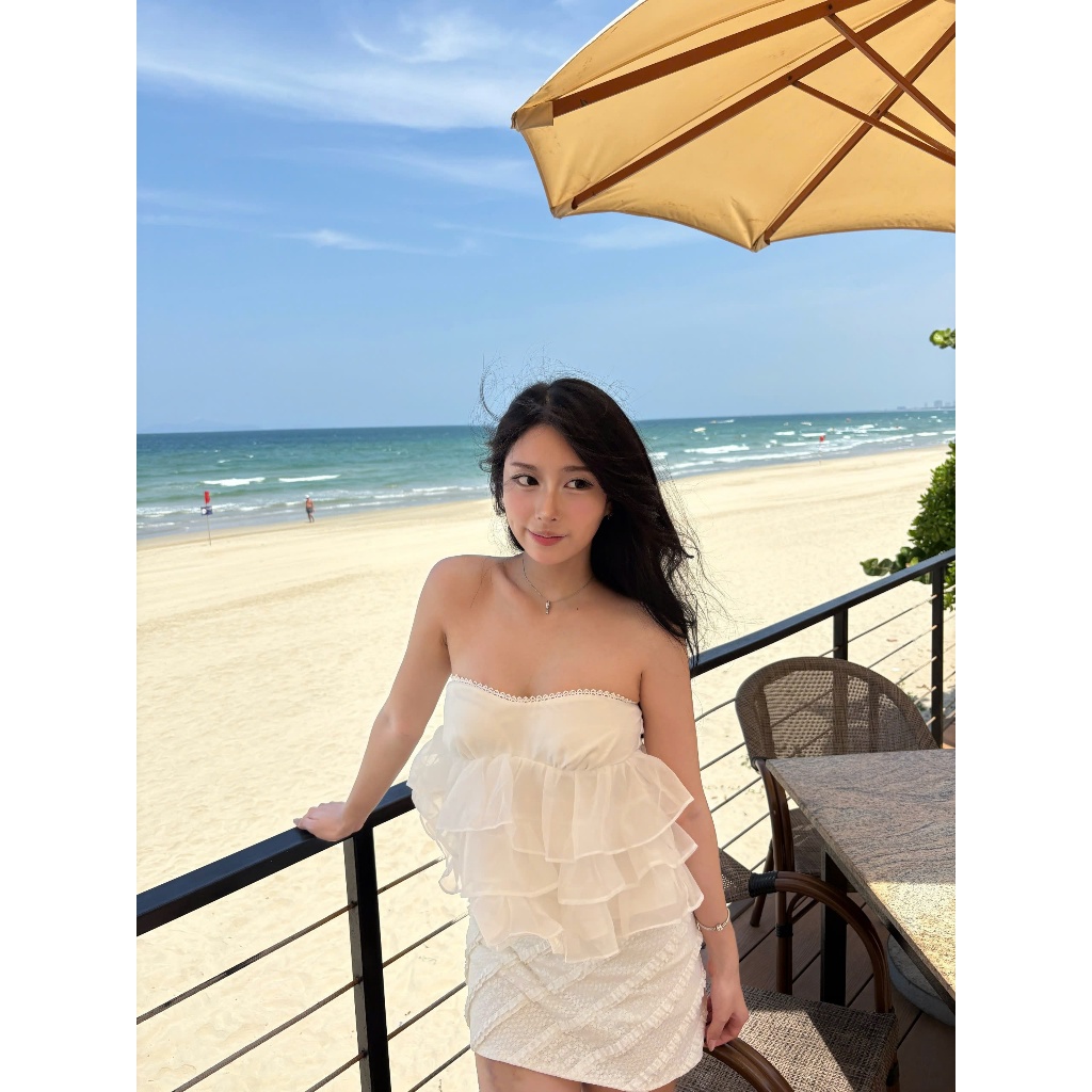 Chân Váy Nữ TOHILL SKIRT Chất Thun Nhún Bèo Dễ Thương SECODEE